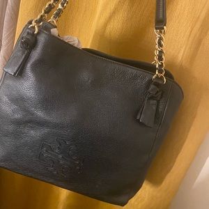 Tory Burch Women's large Harper Tote in Pebbled Leather W/ Gold Tone Hardware